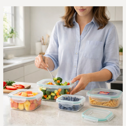 Kitchen Storage Containers Set – Fridge Organizer Lunch Boxes (5 Pcs)