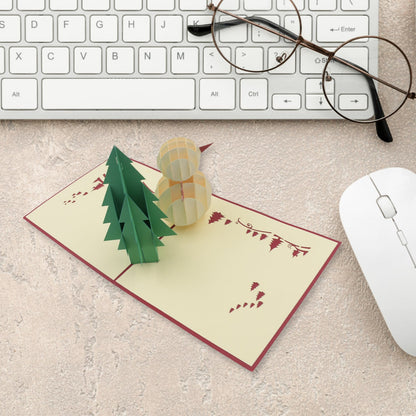 3D -Up Greeting Card (1 Pc): Birthday, Love, Christmas