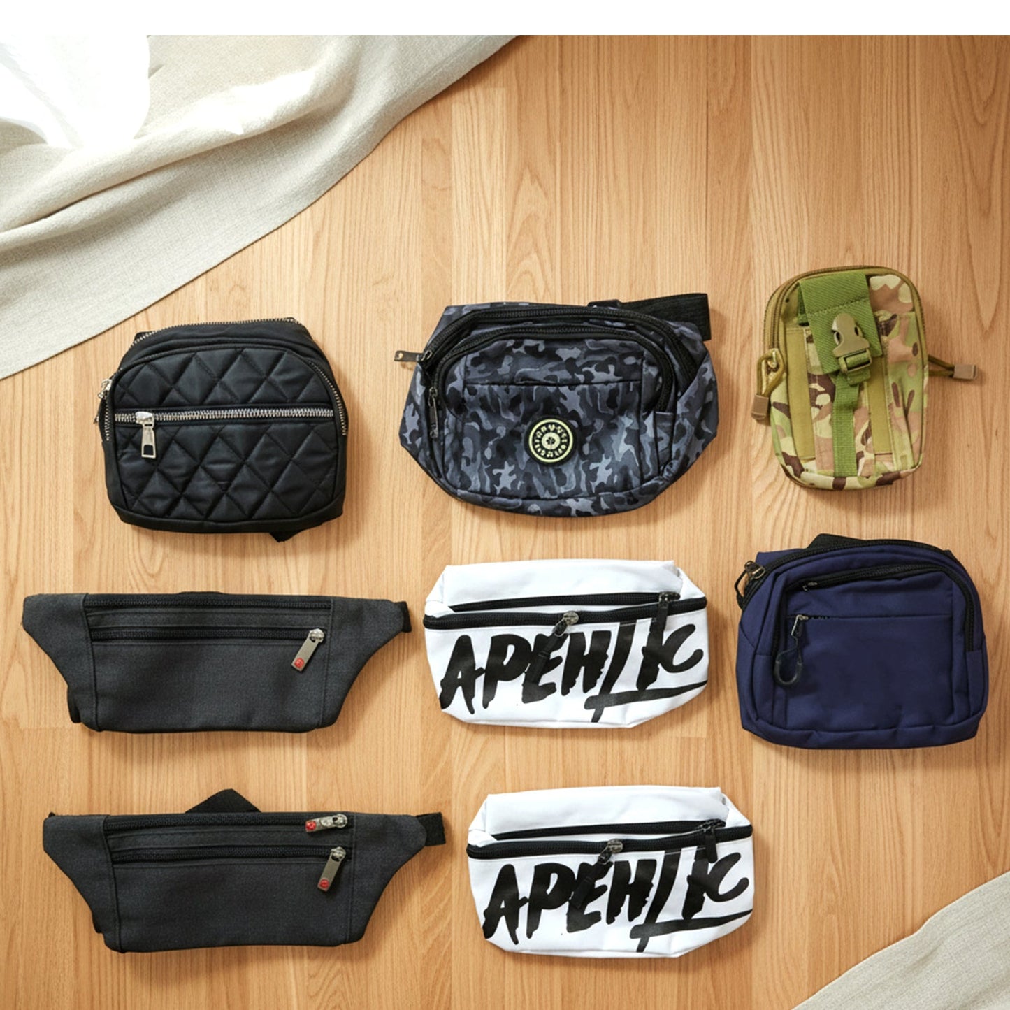 Fashionable waist pouch for running and hiking