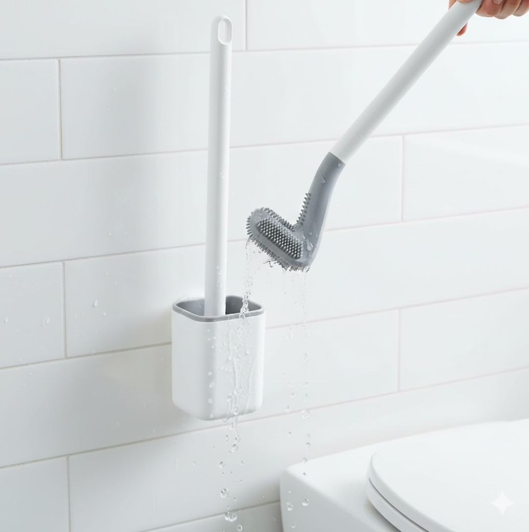 Golf Toilet Cleaner Brush  & Magic Sticker Holder