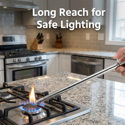 Stainless Steel Gas Lighter - Long Spark Kitchen Stoves & Restaurants (31 Cm / 1 Pc)