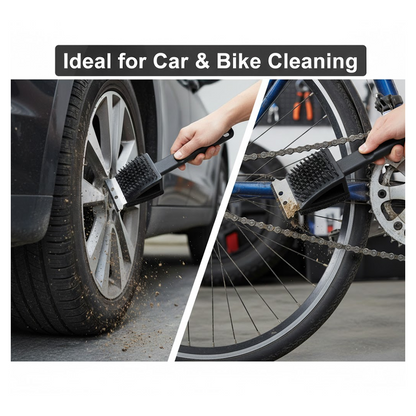 Black 2 Side Use Brush Scarp Cleaning Brush &  Wire Brush for Garage Use