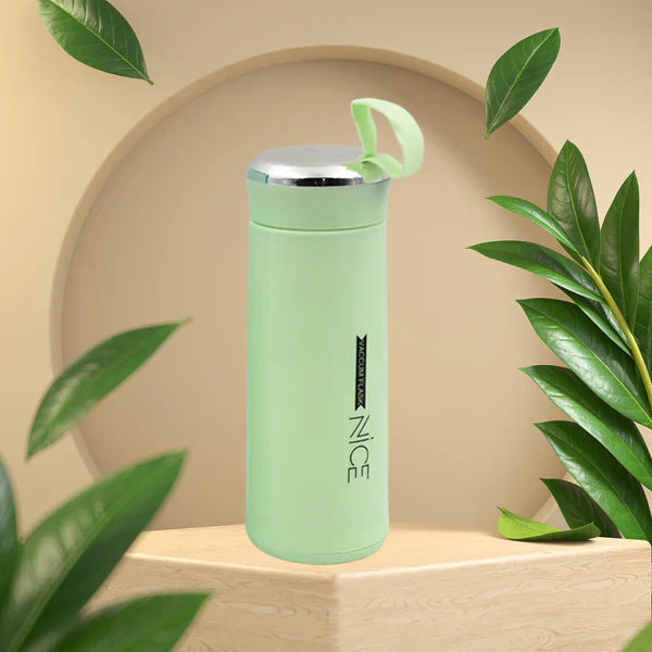 Water bottle 400ml leak proof, glass water bottle (1 pc / Light Green Color)