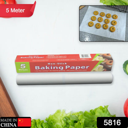 Non-Stick Parchment Paper – Easy Cleanup for Baking & Cooking (5 Mtr)