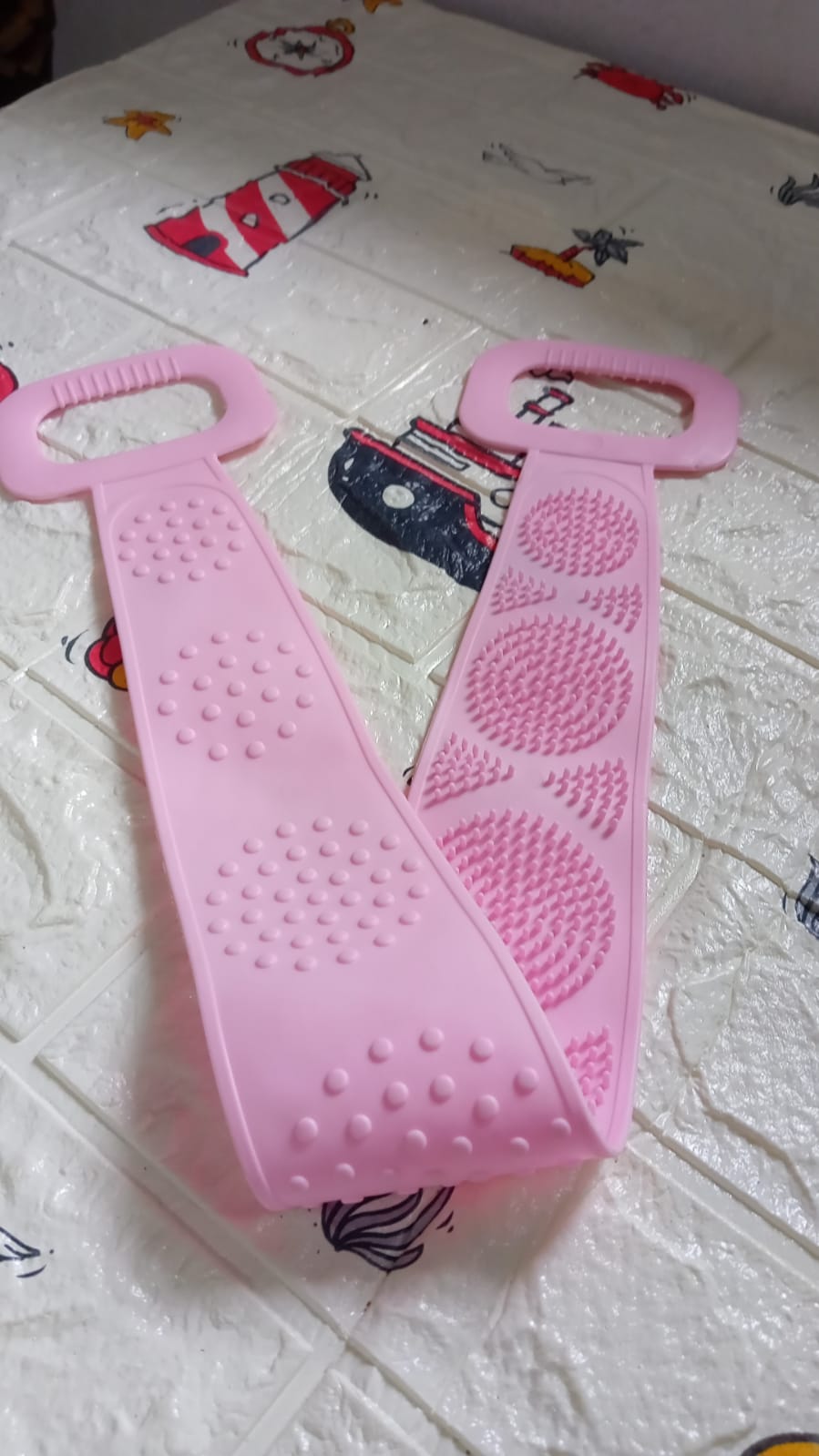 Eco-Friendly Silicone Shower Brush & Back Scrubber Towel