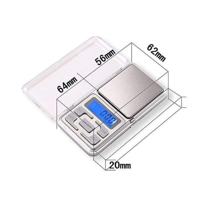 Compact digital scale, 200g weighing capacity.