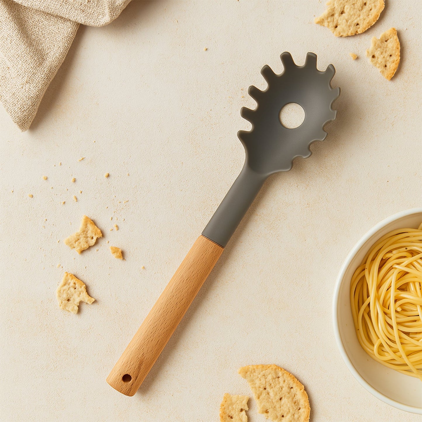 Plastic Kitchen Whisk Pasta Spoon Soup Spoon  1 Pc