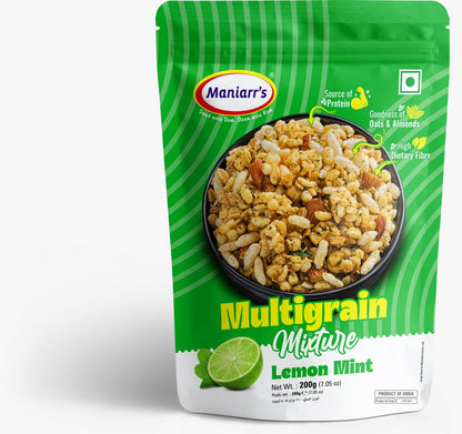Maniarr's Lemon Mint ROASTED MULTIGRAIN MIXTURE (195 Gm)