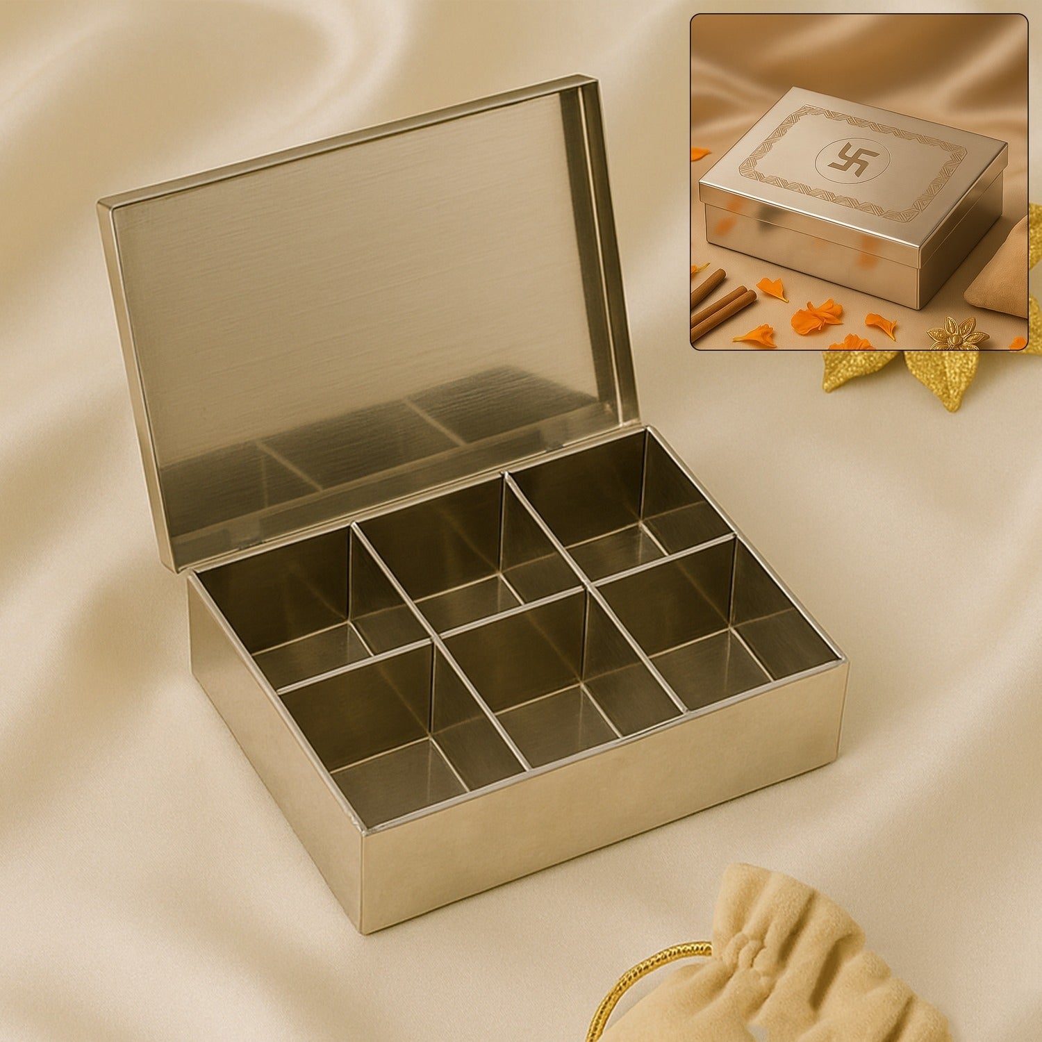 Octa Shine Stainless Steel Puja Basket