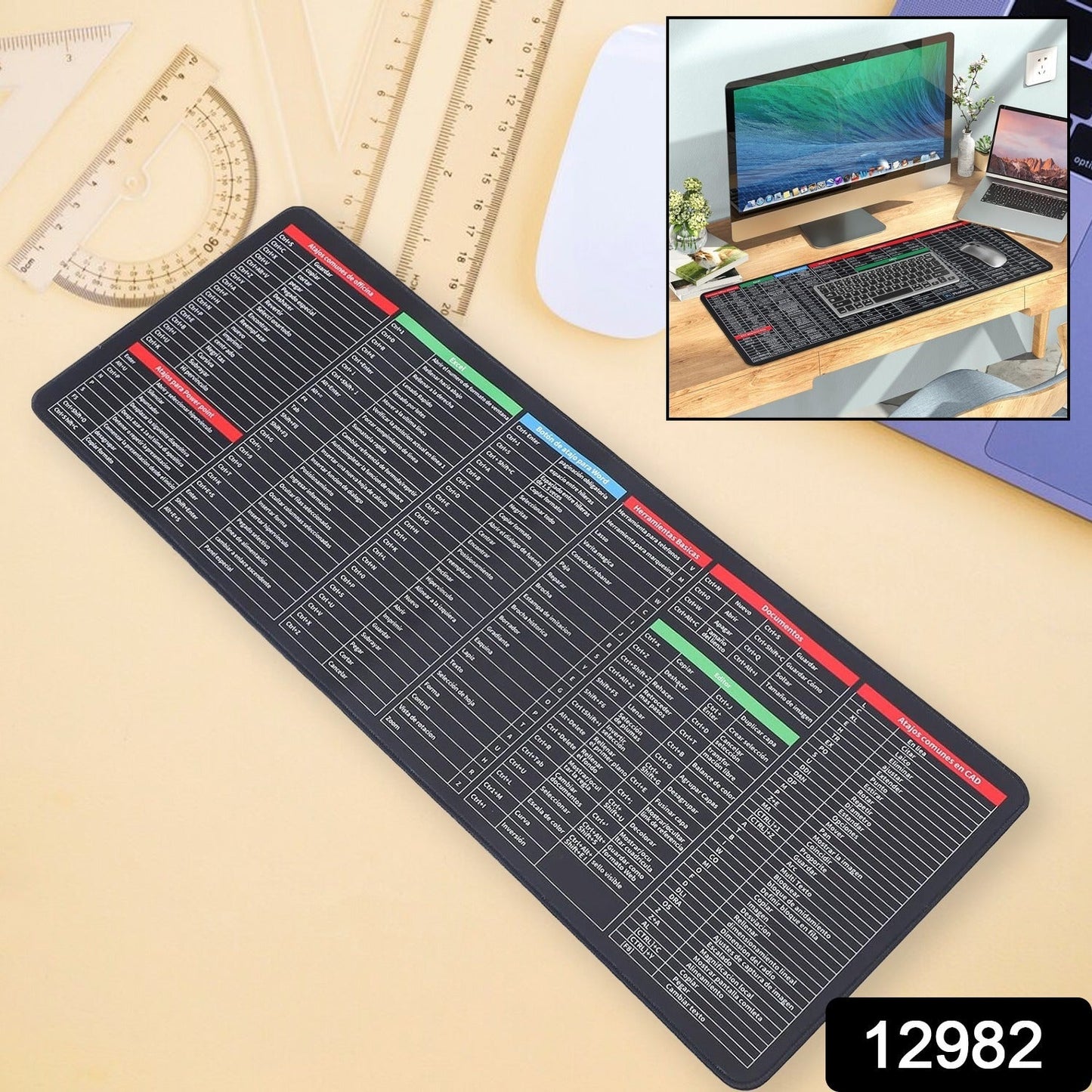 Keyboard Shortcut Mat