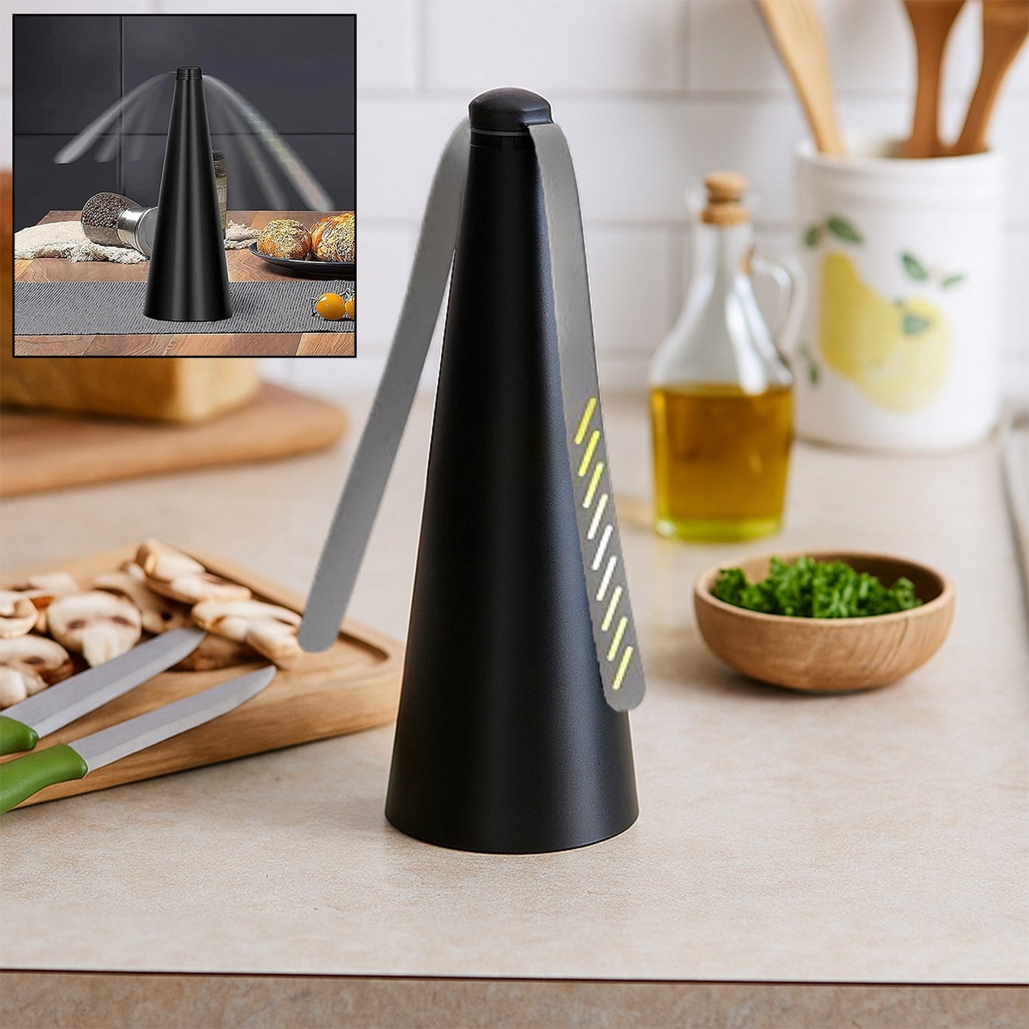 Fly Repellent Fan (Battery & USB) - Tabletop, Indoor/Outdoor, Chemical-Free