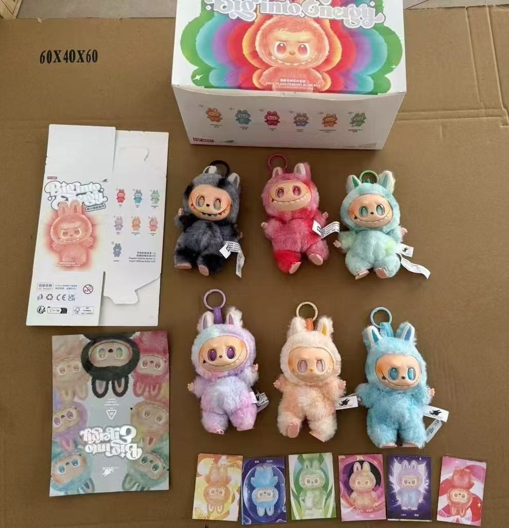 Plush Toy Cartoon Keychain with Hook Assorted Colorful Animal Design  1 Pc