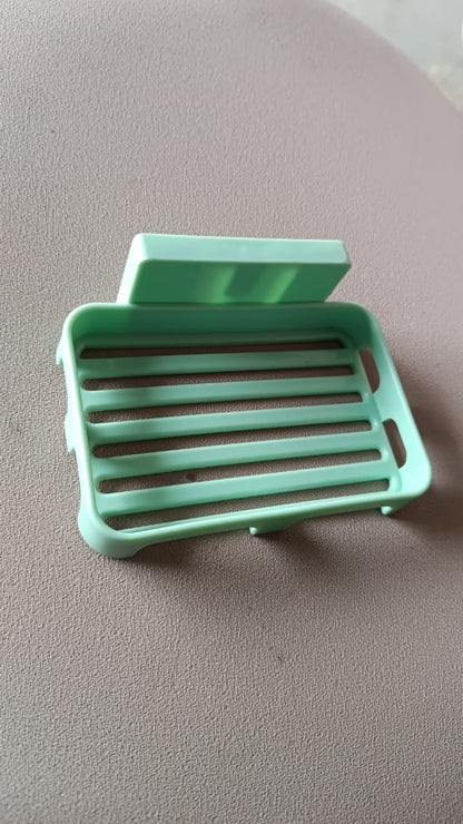 Multipurpose Wall-Mount Soap Dish with Self-Draining Slotted Base (1 Pc)