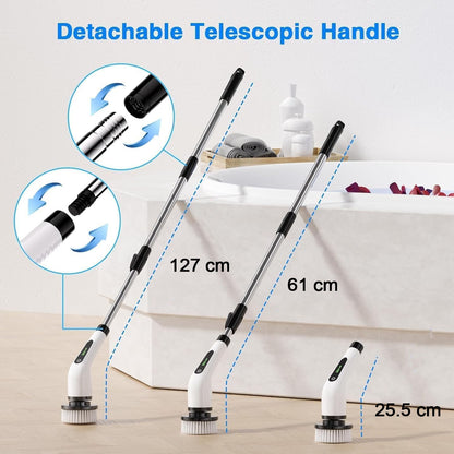 Kitchen and floor cleaning brush machine