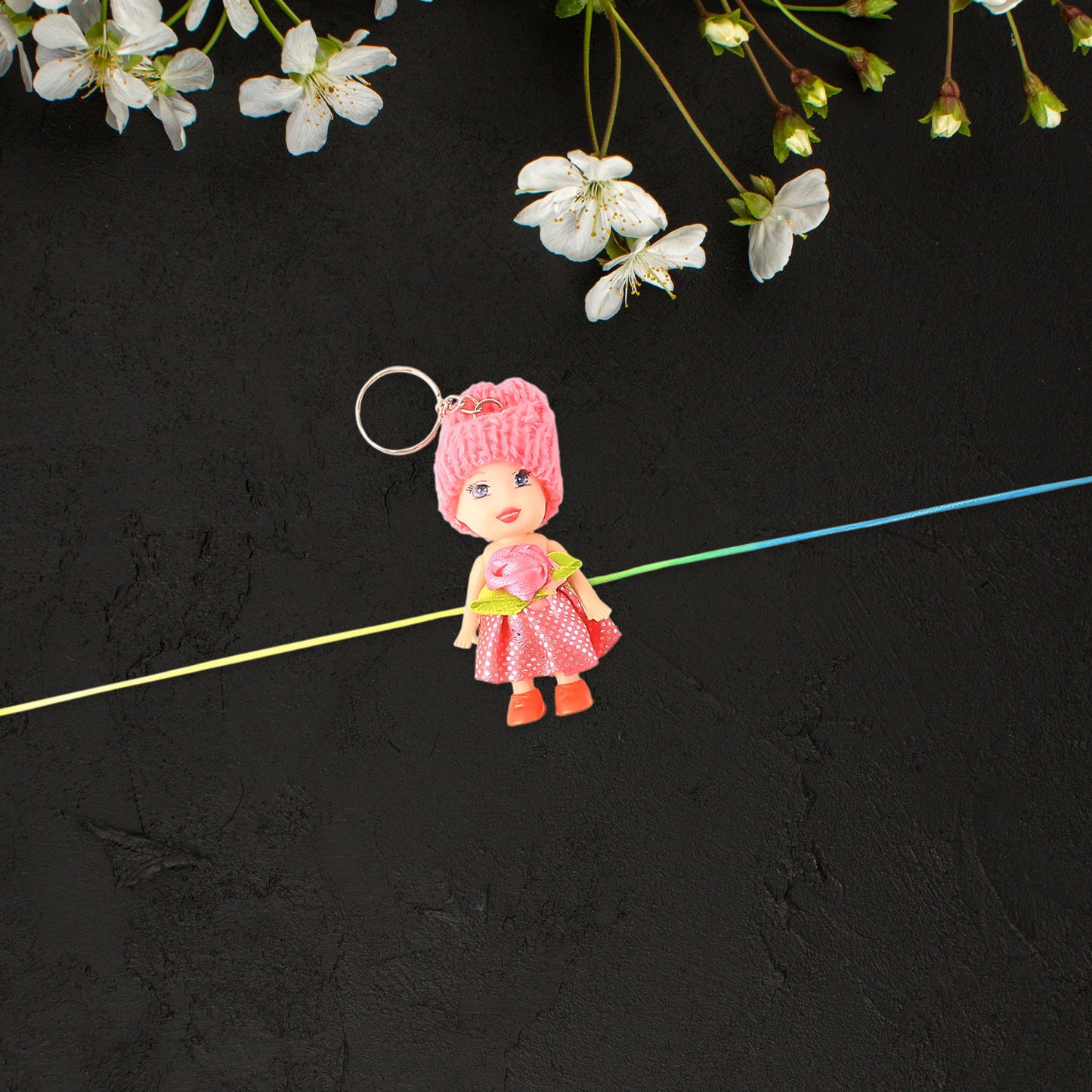 2-in-1 Kids Doll Bracelet Keychain – Stylish Soft Toy Bracelet & Bag Charm