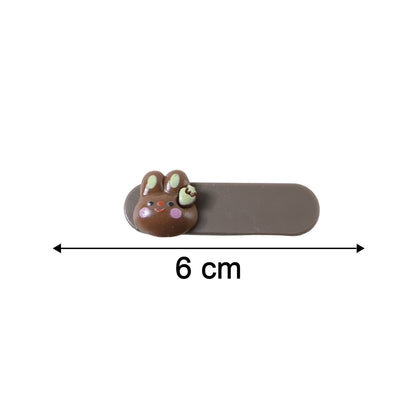 Cute Bunny Face Decorative Hair Clips Set (4 Pc)