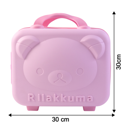 3-Digit Number Lock Kids Bear-Shaped Hard Shell Storage Carry Case with Handle
