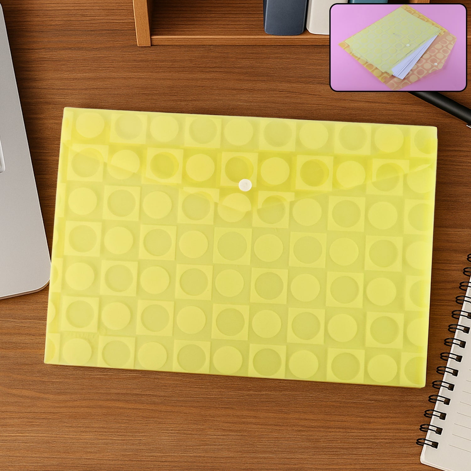 Patterned A4 plastic folder