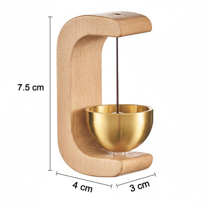 Megnetic Zen Bell for Meditation with Wooden Stand (1 Pc)