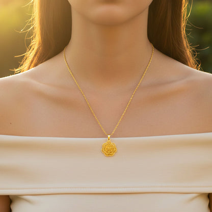 Stylish women floral necklace jewelry
