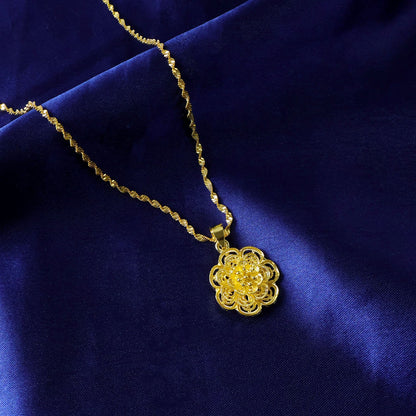 Ethnic style gold plated pendant