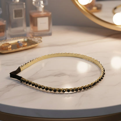 Festive golden decorative headband