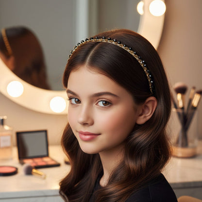 Party wear gold hair accessory