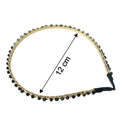 Fashionable gold finish hair band