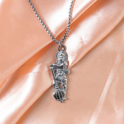 Hanuman Ji Pendant with Gada Religious Jewellery for Men and Women (1 Pc)