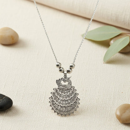 Oxidized silver necklace        
