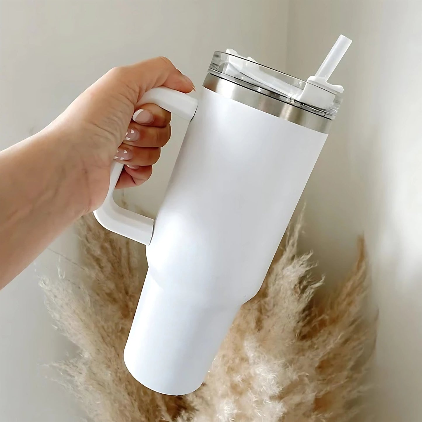 Premium Stainless Steel Vacuum Insulated Travel Mug Tumbler  (890ML / 1 Pc / Mix Color)