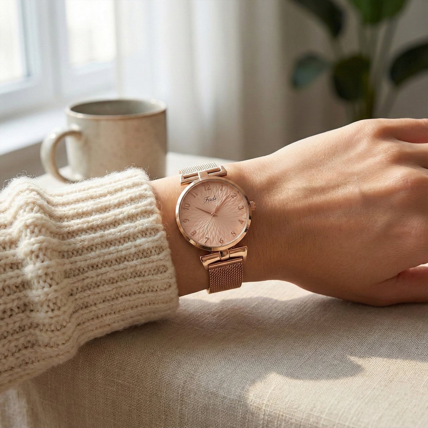 Fashionable rose gold watch for gifting