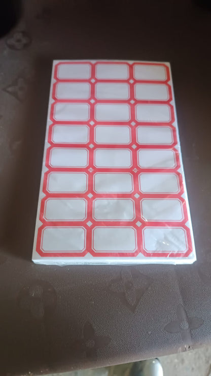 Multipurpose Writable Blank Label Sticker Sheets (1 Sheet)