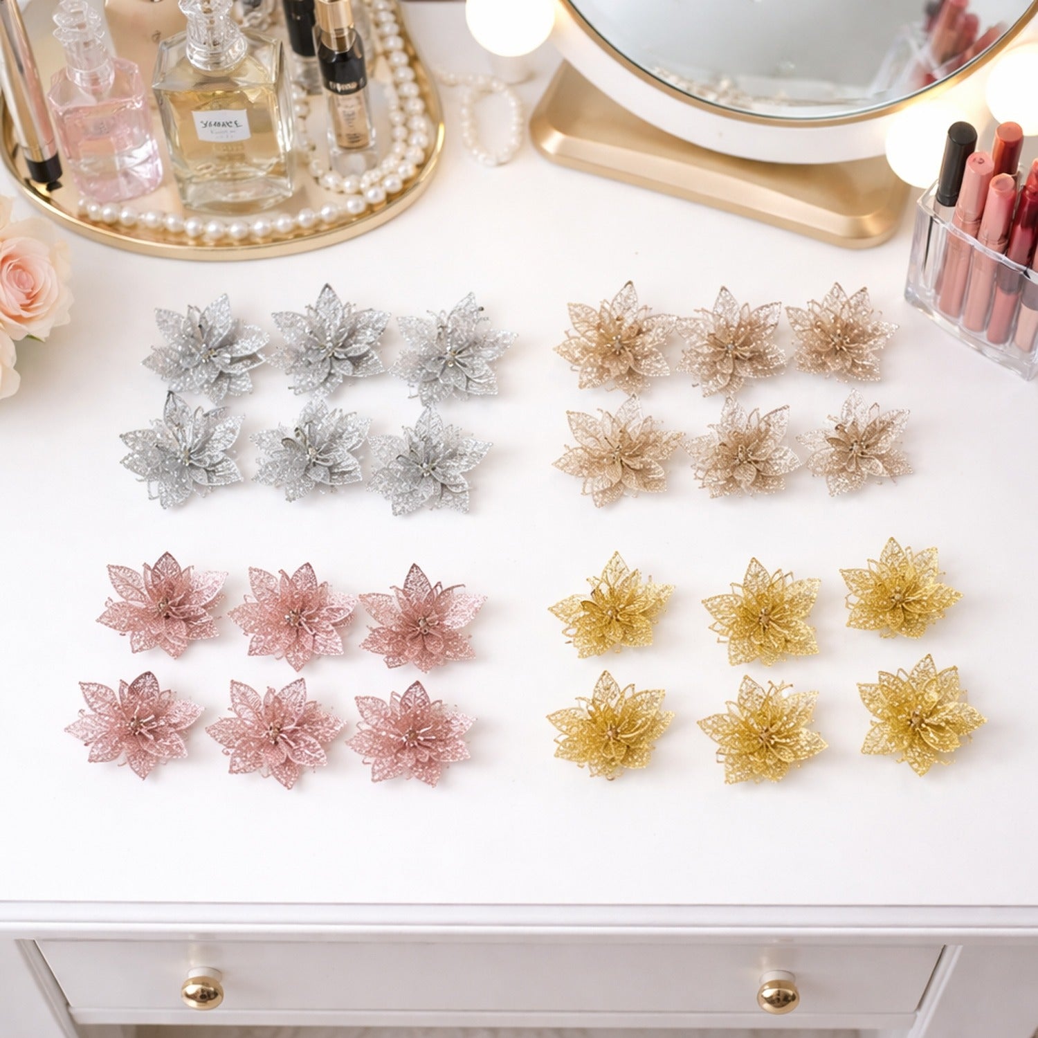 Stylish hair clips pack