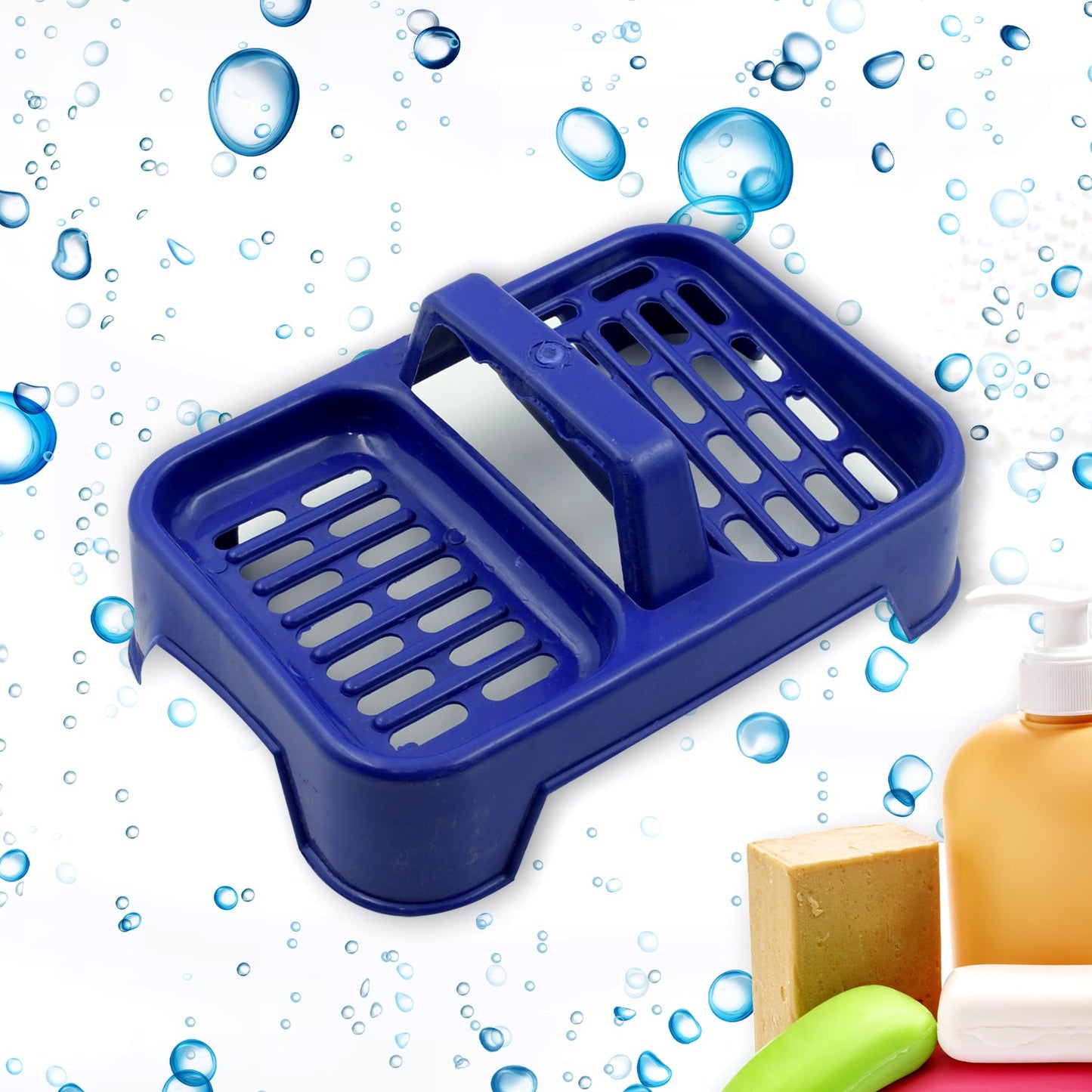 2in1 Plastic Soap Case, Dual Section Soap Holder (1 Pc / Multicolor)