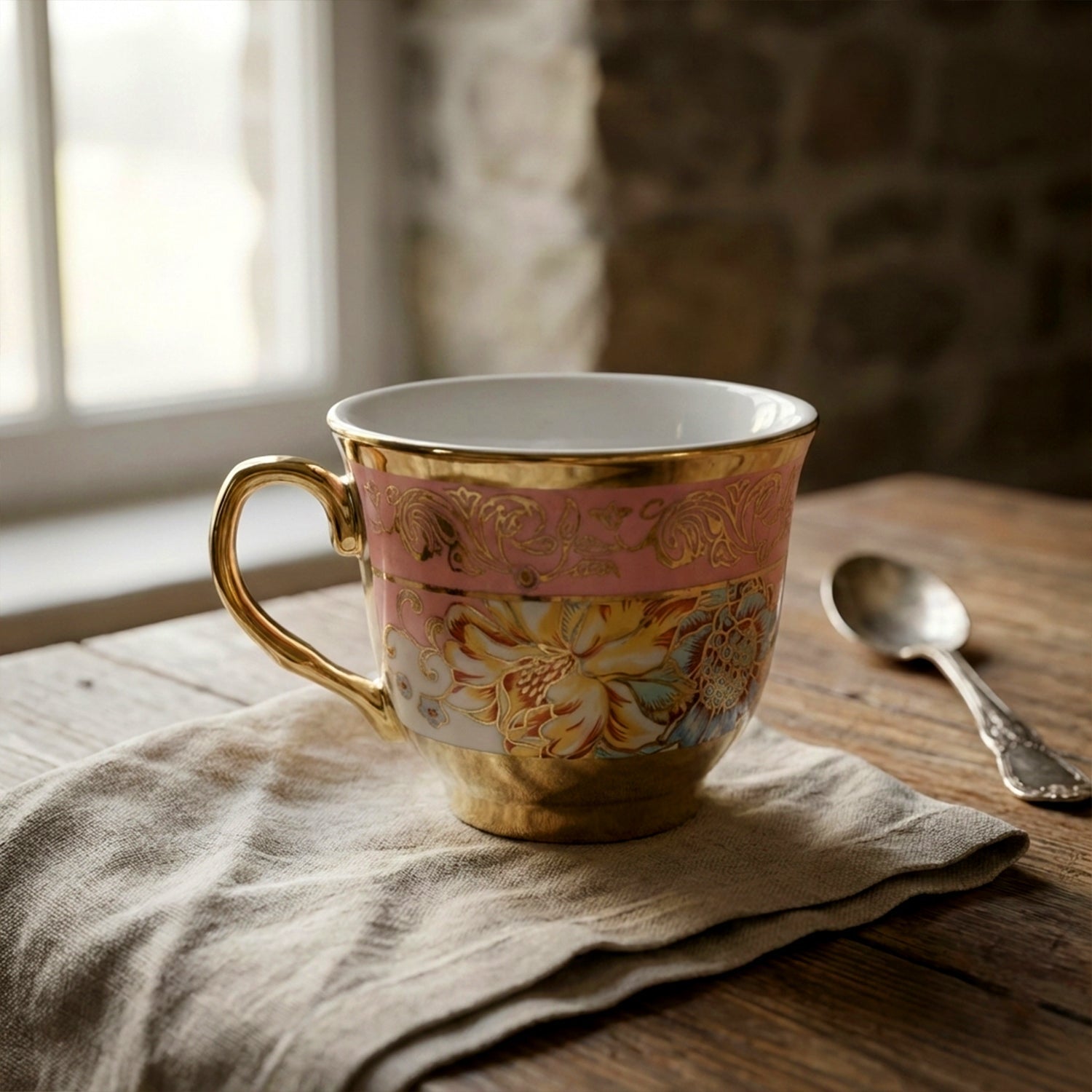 Porcelain tea cup set for serving